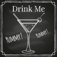 Drink me. Elements on the theme of the restaurant business. vector