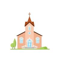 Catholic Church landscape. vector