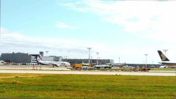 MOSCOW, RUSSIAN FEDERATION JULY 24, 2021 - Taxiing after landing, view from the window. Domodedovo International Airport, Moscow video