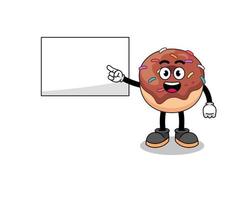 donuts illustration doing a presentation vector