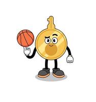 key illustration as a basketball player vector