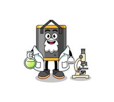 Mascot of punching bag as a scientist vector