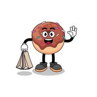 Cartoon of donuts shopping vector