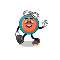 yoyo cartoon walking vector