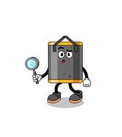 Mascot of punching bag searching vector