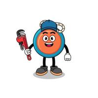 yoyo illustration cartoon as a plumber vector