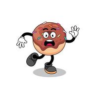slipping donuts mascot illustration vector