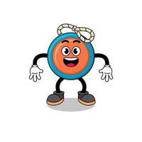 yoyo cartoon with surprised gesture vector