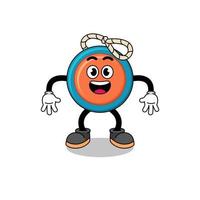 yoyo cartoon with surprised gesture vector