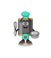 Illustration of punching bag as a bakery chef vector