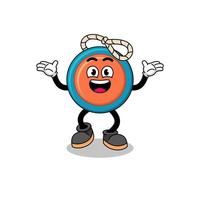 yoyo cartoon searching with happy gesture vector