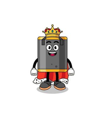 Mascot Illustration of punching bag king
