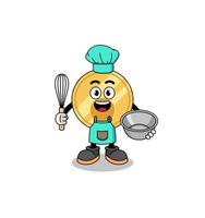 Illustration of key as a bakery chef vector