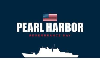 Pearl Harbor Remembrance Day Background Design. vector