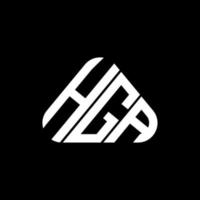 diseño creativo del logotipo de la letra hga con gráfico vectorial, logotipo simple y moderno de hga. vector