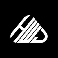 diseño creativo del logotipo de la letra hwj con gráfico vectorial, logotipo simple y moderno de hwj. vector