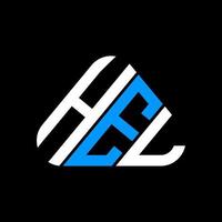 diseño creativo del logotipo de la letra hel con gráfico vectorial, logotipo simple y moderno de hel. vector