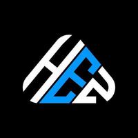 diseño creativo del logotipo de la letra hez con gráfico vectorial, logotipo simple y moderno de hez. vector