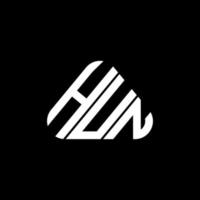 diseño creativo del logotipo de la letra hun con gráfico vectorial, logotipo simple y moderno de hun. vector