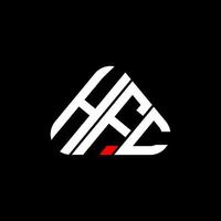 diseño creativo del logotipo de la letra hfc con gráfico vectorial, logotipo simple y moderno de hfc. vector