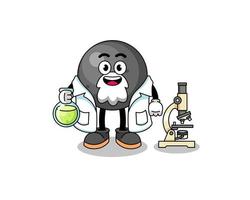 Mascot of cannon ball as a scientist vector