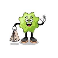 Cartoon of splat shopping vector