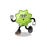 running splat mascot illustration vector