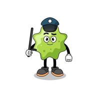 Cartoon Illustration of splat police vector