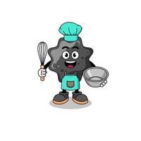 Illustration of ink as a bakery chef vector