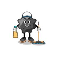 Character mascot of ink as a cleaning services vector