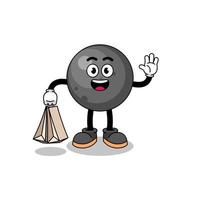 Cartoon of cannon ball shopping vector