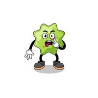 Character Illustration of splat with tongue sticking out vector