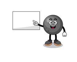 cannon ball illustration doing a presentation vector