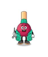 Illustration of matches mascot as a surgeon vector