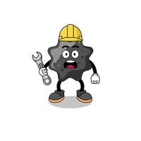 Character Illustration of ink with 404 error vector