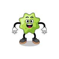 splat cartoon with surprised gesture vector