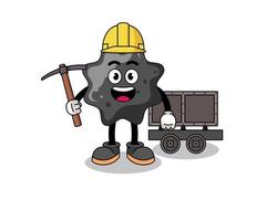 Mascot Illustration of ink miner vector