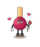 matches mascot falling in love vector