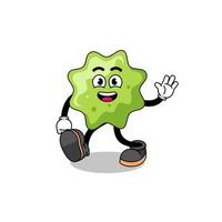 splat cartoon walking vector