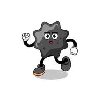 running ink mascot illustration vector