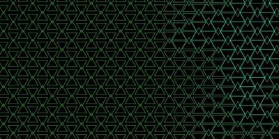 Dark Green vector background with lines, triangles.