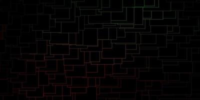 Dark Green, Red vector background with rectangles.