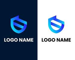 plantilla de diseño de logotipo de empresa moderna letra u vector