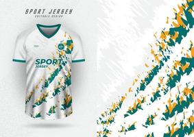 Background mockup for sports jerseys, jerseys, running jerseys, patterns, sideways, green and yellow. vector