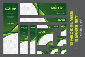 Editable Web Ads Banner Templates Set, Set Of Web Banners vector