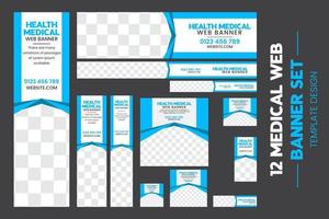 Editable Web Ads Banner Templates Set, Set Of Web Banners vector