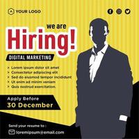 We are hiring social media post promotion vector