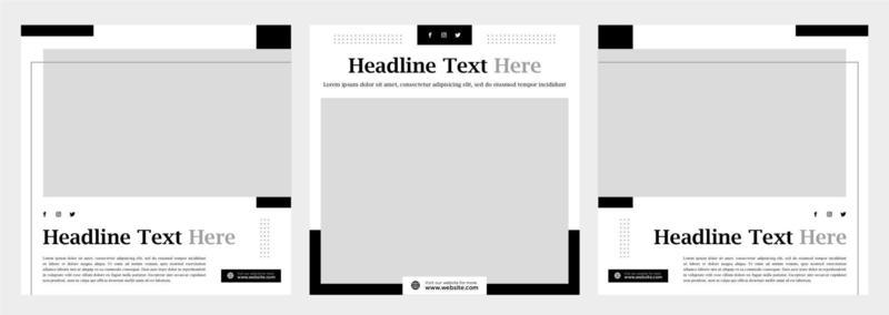 social media post or banner template set