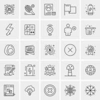 25 iconos de negocios universales vector ilustración de icono creativo para usar en proyectos relacionados con la web y dispositivos móviles