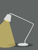 Table office lamp. Lamp silhouette. Electric lamp. Stylish table lamp to illuminate the interior of an office or home isolated on a white background. For coworking, office workspace and study.